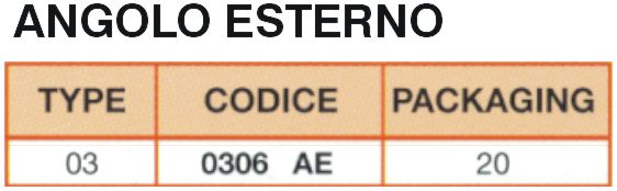 ANGOLO ESTERNO      25x25 