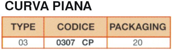 CURVA PIANA         25x25 
