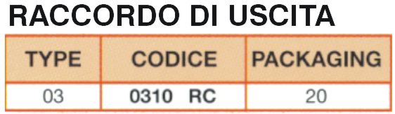 RACCORDO DI USCITA  25x25 