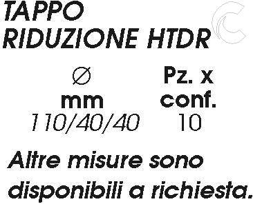 TAPPO C/2 RIDUZ diametro 110 40/40