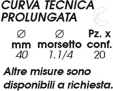 CURVA TECNICA PROLUN  diametro  40