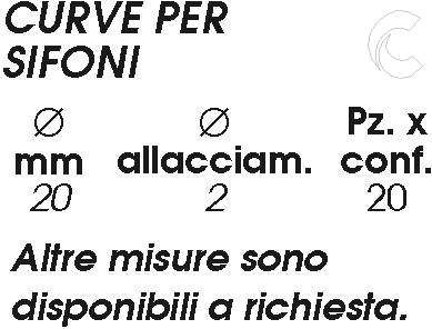 CURVA PER SIFONI      50x2