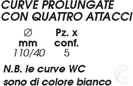 CURVA WC 110 4ATT FISSI 40