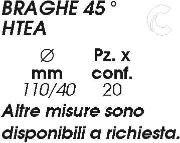 BRAGA PLAST diametro  110/40 45?  