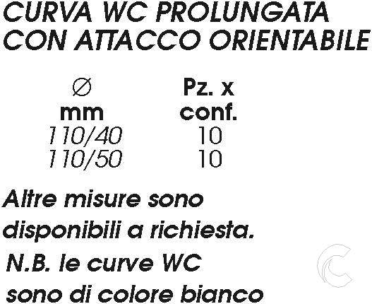 CURVA WC 110 1ATT ORIEN 40