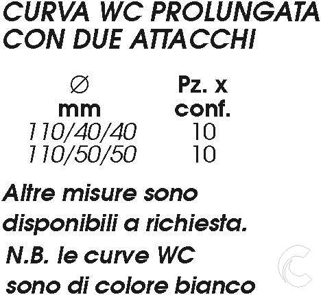 CURVA WC 110 2ATT FISSI 40