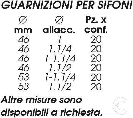 GUARNIZIONE diametro 46x40        