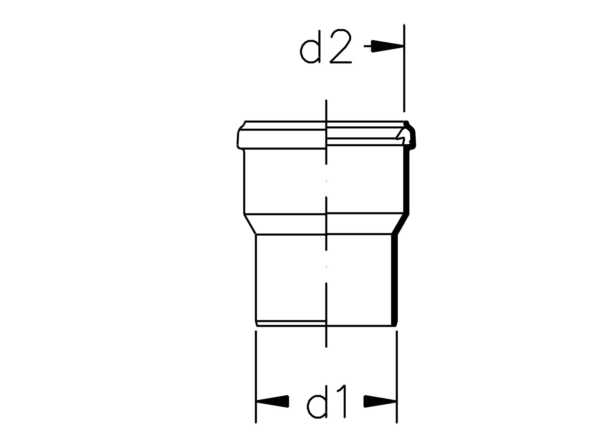 TRONCHETTO PVC/REHAU diametro 50  