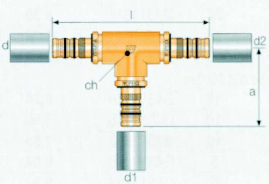 TEE D UNIONE    diametro  20X26X20