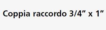 COPPIA RACCORDI X VALV.COL