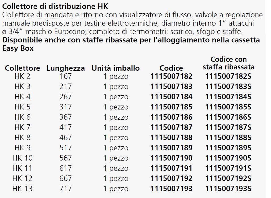 COLLETTORE HK 2 VF        