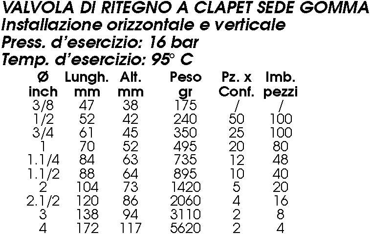 VALVOLA CLAPET GOMMA 4    