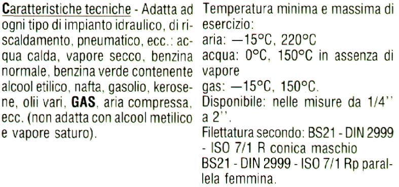VALV GAS SF. LEVA MF   1/2