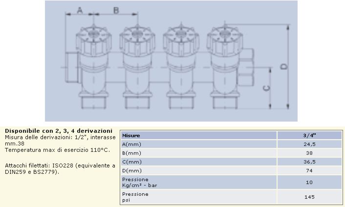COLLETTORE SEMPL 3/4x2    