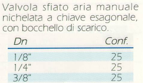 VALV. SFOGO ARIA 3/8 C/ESA