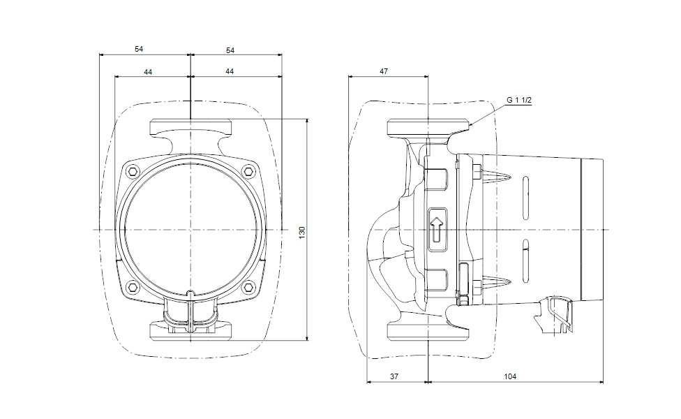 CIRC ALPHA1N 25-60 130INOX