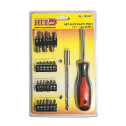 SET 26 PZ CACCIAV+BIT+BUSS