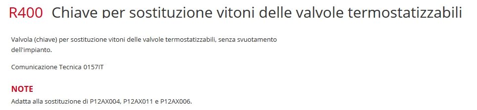 VALVOLA CHIAVE VITONI TERM