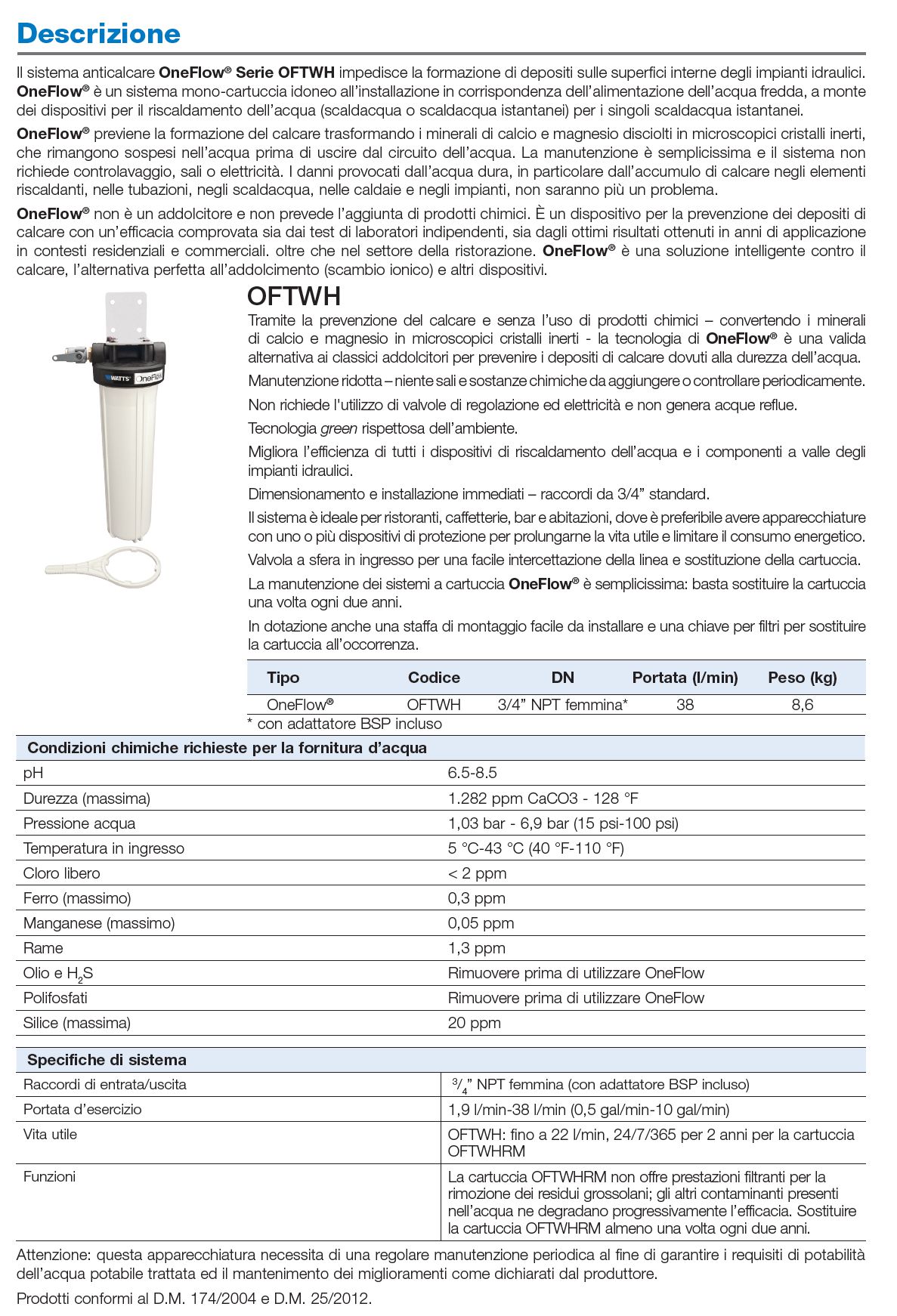 ANTICAL ONEFLOW 38/LM 3/4"