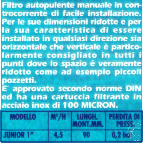 FILTRO JUNIOR AUTOP.OTT. 1