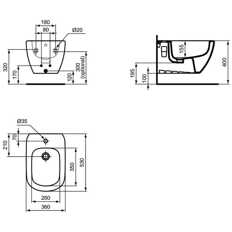 BIDET 1/F SOSP.N.LOGO.TESI