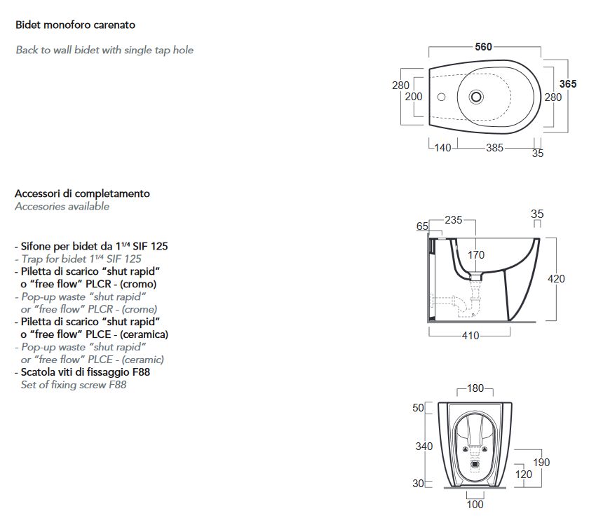 BIDET 1/F VIGNONI         