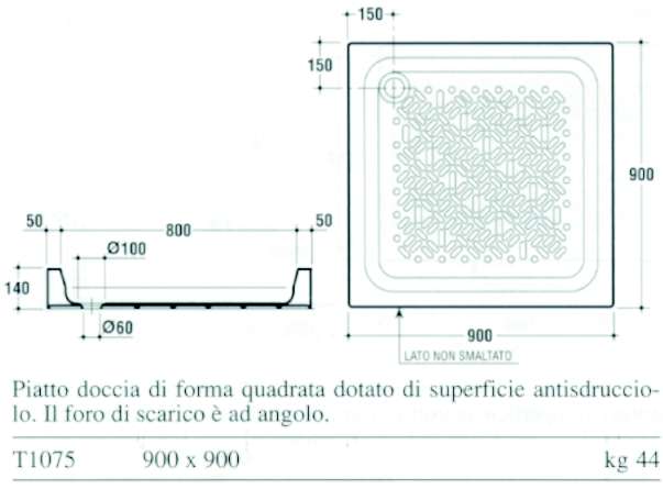 PIATTO DOCCIA 90x90       