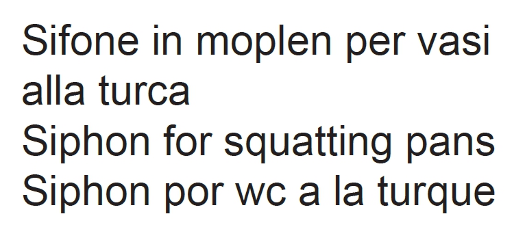 SIFONE X TURCA IN MOPLEN  