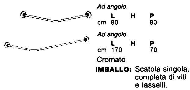 TUBO DOCCIA L 80x80   CROM