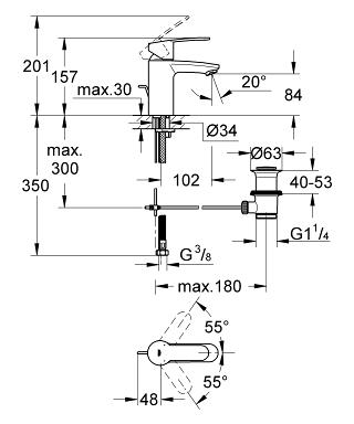 MIX LAVABO EUROSTYLE COSMO