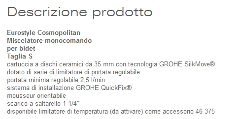 MIX BIDET  EUROSTYLE COSMO
