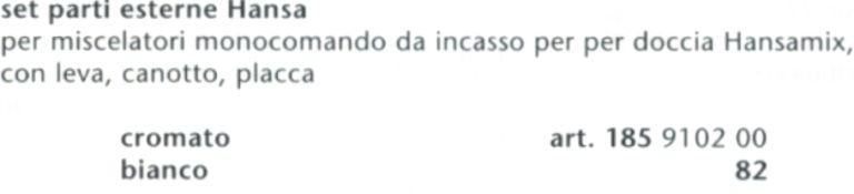 HANSAMIX SET EST DOCCIA   