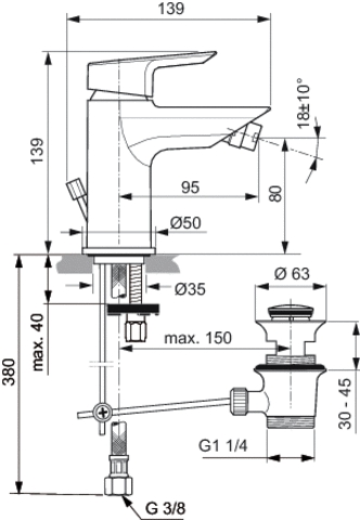 CERAMIX MIX BIDET    CROMO