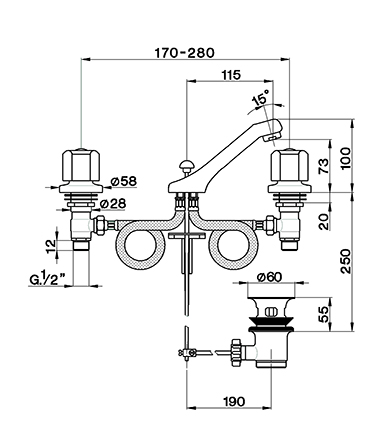 BATT.LAVABO C/SCAR TR CRO 