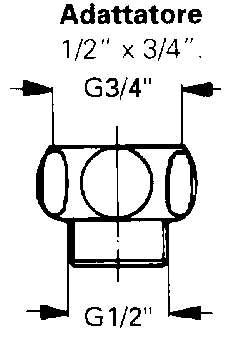ADATTATORE 1/2x3/4 CROMATO