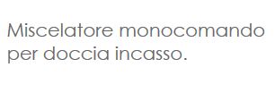 MIX INCASSO DOCCIA TOCE   