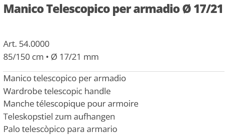 MANICO TELESCOP ARMADIO   