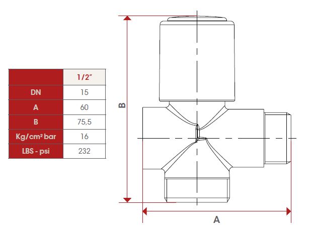 RUBINETTO 3V ATT LAV 1/2  