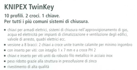 TWIN KEY 20 UTILIZZI      