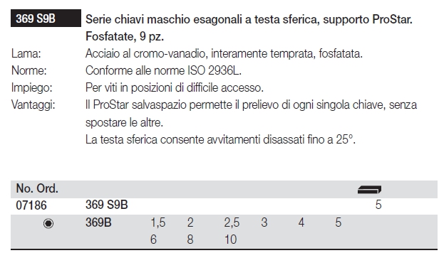 SERIE CHIAVE ESAG 9PZ  369