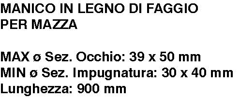 MANICO MAZZA 98 cm  50x37 