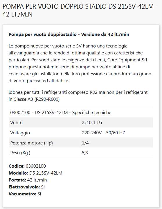 POMPA VUOTO DS 215SV-42LM 