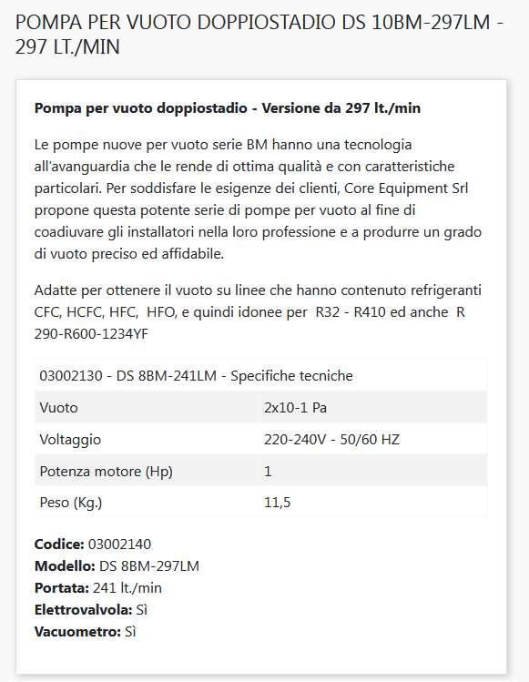 POMPA VUOTO DS 10BM-297LM 