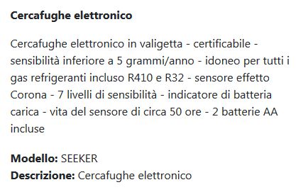CERCAFUGHE ELETT. SEEKER  