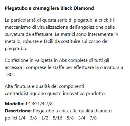CURVATUBI BLACK D. 1/4-7/8