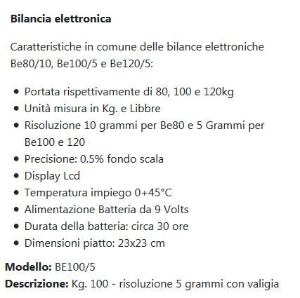 BILANCIA ELETTRONICA 100KG