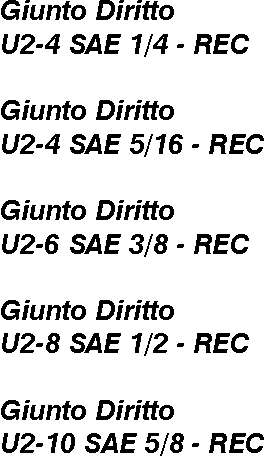 GIUNTO DIR U2-4 SAE   1/4 