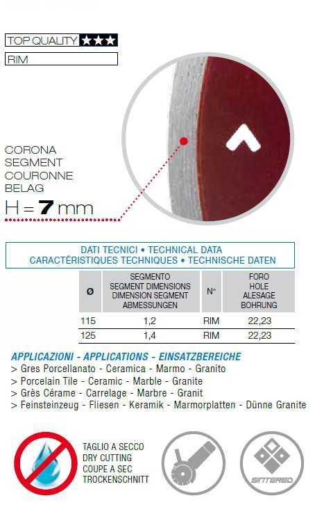 DISCO GRES/CERAMICA   diametro 115