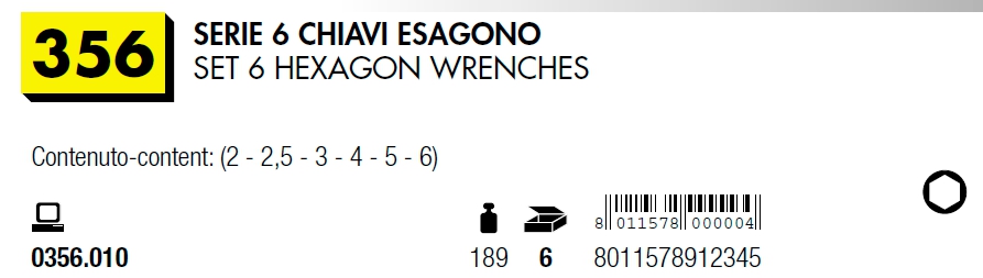 SERIE 6 CHIAVI MASCHIO ESA