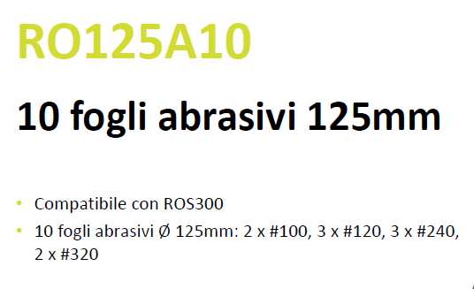 SET DISC ABRAS ROS125/300 